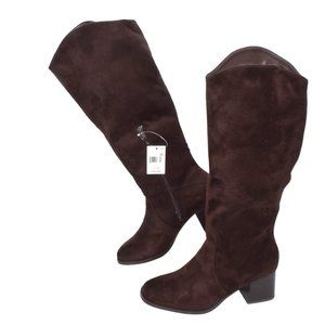Ophelia Roe Linley Chocolate Vegan Leather Boot Inside Zip